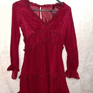 Fancy Maroon Cocktail Dress